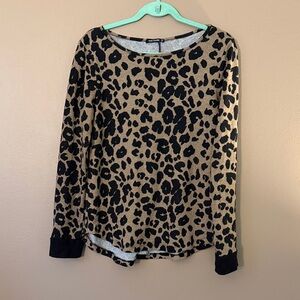Pink Clover Animal Print Long Sleeve Top